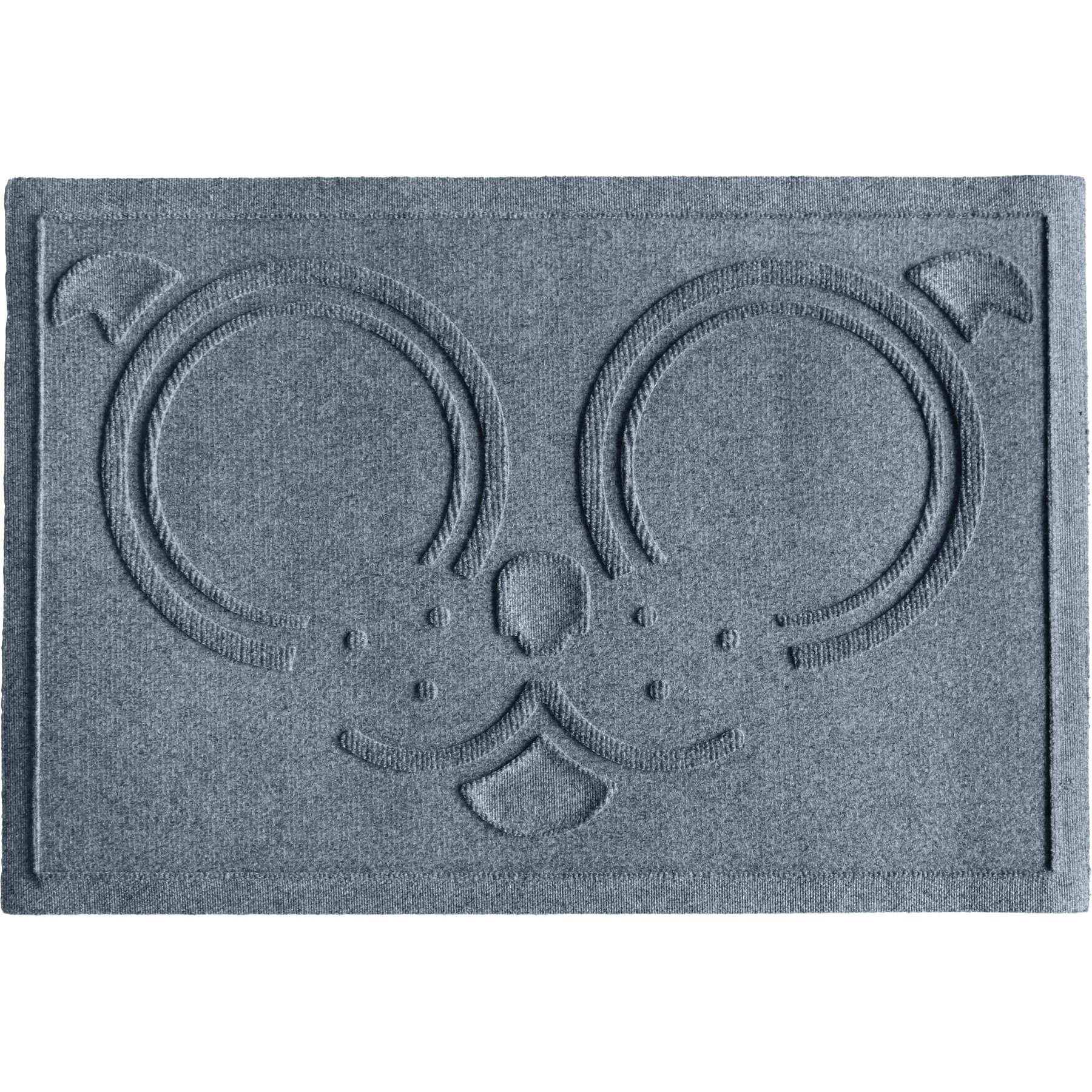 Bungalow Flooring WaterHog Puppy Face Dog Placemat, 20x30-in, Bluestone