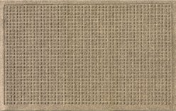 Bungalow Flooring Waterhog Squares Doormat, Camel, 35 x 23-in