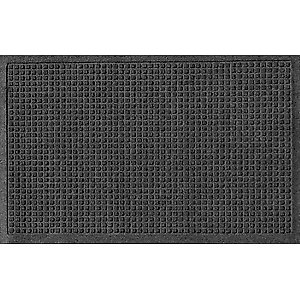 Bungalow Flooring Waterhog Squares Doormat, Charcoal, 28 x 18-in