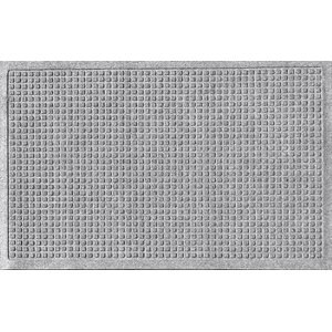Bungalow Flooring Waterhog Squares Doormat, Medium Gray, 35 x 23-in