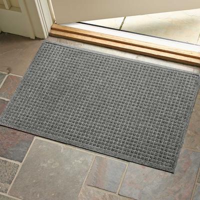 Show full view: Bungalow Flooring Waterhog Squares Doormat, Medium Gray, 35 x 23-in slide 3 of 9