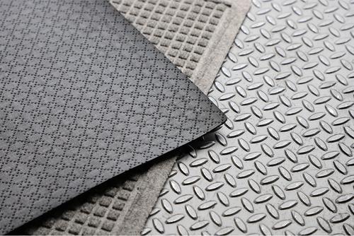 Show full view: Bungalow Flooring Waterhog Squares Doormat, Medium Gray, 35 x 23-in slide 6 of 9