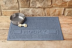 Bungalow Flooring Waterhog Squares Personalized Dog & Cat Placemat, Bluestone, 28 x 18-in slide 2 of 2