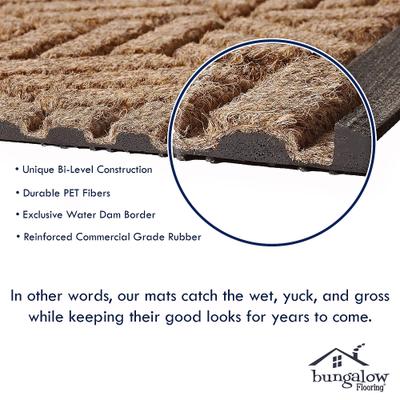 Show full view: Bungalow Flooring Waterhog Wave Dog Dinner Mat, 27 x 18-in, Camel slide 6 of 10