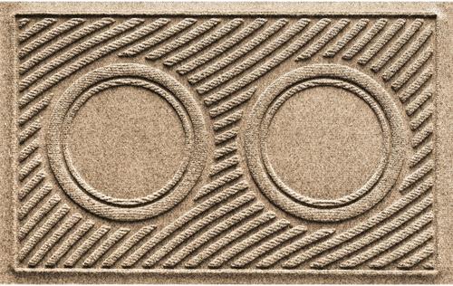Show full view: Bungalow Flooring Waterhog Wave Dog Dinner Mat, 27 x 18-in, Camel slide 2 of 10