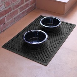 Bungalow Flooring Waterhog Wave Dog Dinner Mat, 27 x 18-in, Charcoal