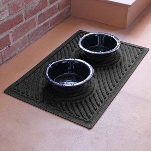 Bungalow Flooring Waterhog Wave Dog Dinner Mat, 27 x 18-in, Charcoal