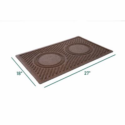 Show full view: Bungalow Flooring Waterhog Wave Dog Dinner Mat, 27 x 18-in, Dark Brown slide 5 of 10