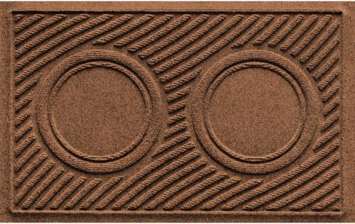 Show full view: Bungalow Flooring Waterhog Wave Dog Dinner Mat, 27 x 18-in, Dark Brown slide 2 of 10