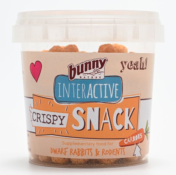 Bunny Nature Crispy Snack Carrots Rabbit & Hamster Treats, 0.9-oz tub