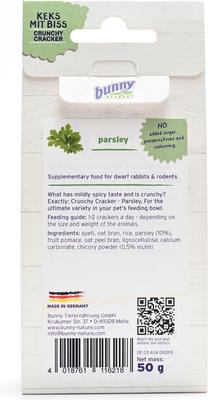Show full view: Bunny Nature Crunchy Cracker Parsley Rabbit & Hamster Treats, 1.8-oz bag slide 3 of 5