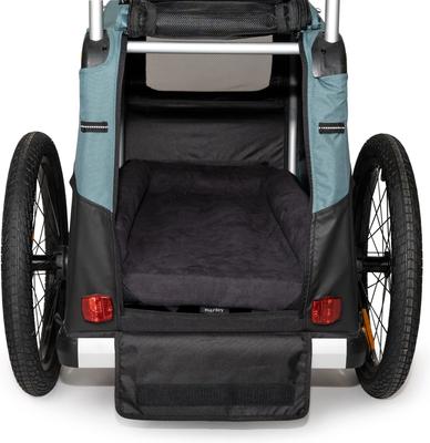 Show full view: Burley Bolster Cat & Dog Bed with Removable Cover, Gray/Black, Standard slide 2 of 3