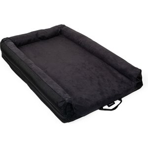 Burley Bolster Cat & Dog Bed with Removable Cover, Gray/Black