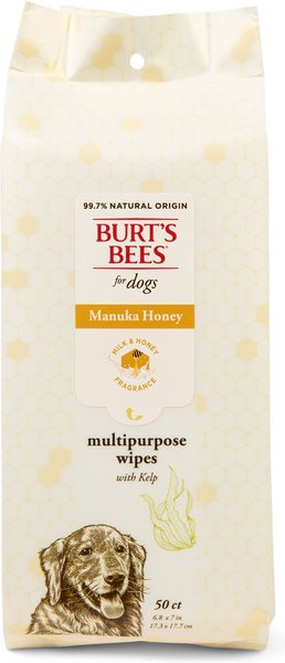 Burt's Bees Manuka Honey Multipurpose Kelp Dog Wipes, 50 count