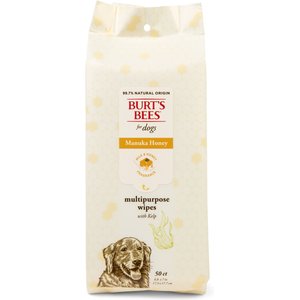 Burt's Bees Manuka Honey Multipurpose Kelp Dog Wipes, 50 count