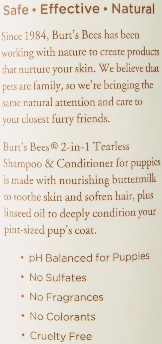 BURT'S BEES Puppy 2-in-1 Shampoo, 16-fl oz bottle