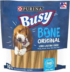 Busy Bone Original Long-Lasting Real Meat Small/Medium Dog Treats, 10 count