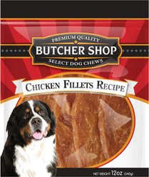 Butcher Shop Chicken Fillets Dog Jerky Treat, 12-oz bag