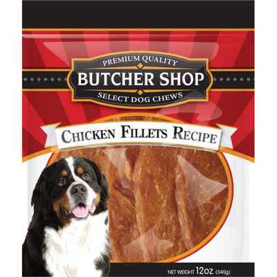 Butcher Shop Butcher Shop Chicken Fillets Dog Jerky Treat, 12-oz bag