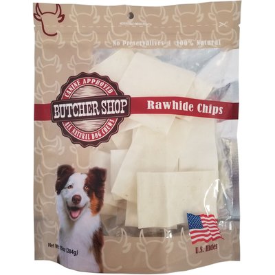 Butcher Shop Butcher Shop Rawhide Chips Dog Jerky Treat, 10-oz bag