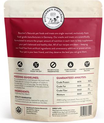 Show full view: Butcher's Naturals Slow Roasted Beef Hide Chew Dog Treats, 8-oz bag slide 3 of 9