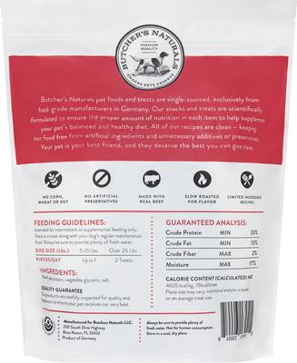 Show full view: Butcher's Naturals Slow Roasted Beef Jerky Dog Treats, 16-oz bag slide 3 of 8