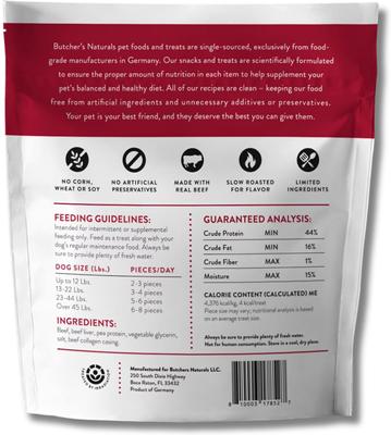 Show full view: Butcher's Naturals Slow Roasted Beef Pearls Soft & Chewy Dog Treats, 10-oz bag slide 3 of 11