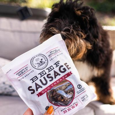 Show full view: Butcher's Naturals Slow Roasted Beef Sausage Soft & Chewy Dog Treats, 10-oz bag slide 8 of 11