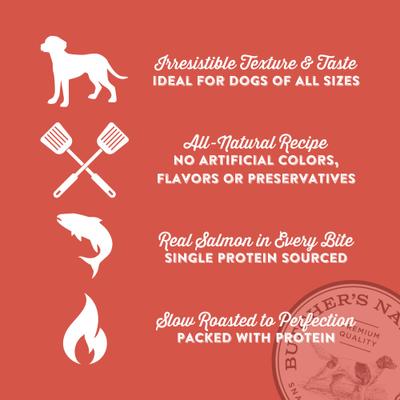 Show full view: Butcher's Naturals Slow Roasted Salmon Jerky Dog Treats, 16-oz bag slide 4 of 10