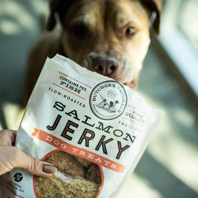 Show full view: Butcher's Naturals Slow Roasted Salmon Jerky Dog Treats, 16-oz bag slide 6 of 10