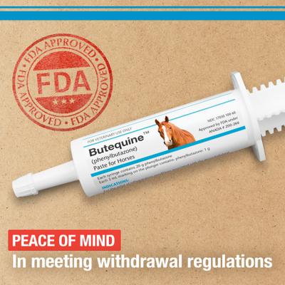 Show full view: Butequine Phenylbutazone (Generic) Paste for Horses, 20gm, 60mL Syringe slide 5 of 5