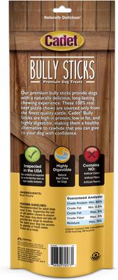 Show full view: Cadet Bully Sticks Dog Chews, 10 count slide 10 of 12