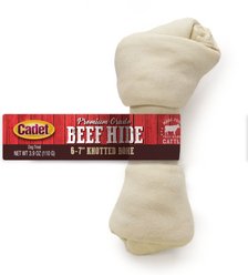Cadet Premium Beef Hide Knotted Bone Beef Flavor Dog Chews, 1 count