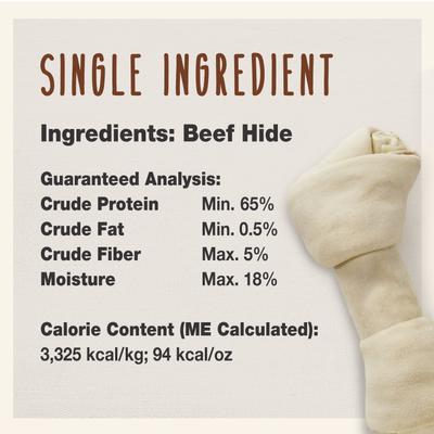 Show full view: Cadet Premium Beef Hide Knotted Bone Beef Flavor Dog Chews, 1 count slide 7 of 10