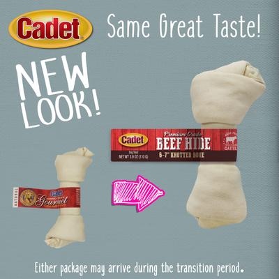 Show full view: Cadet Premium Beef Hide Knotted Bone Beef Flavor Dog Chews, 1 count slide 6 of 10