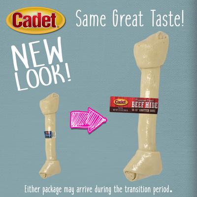 Show full view: Cadet Beef Hide 14 to 15-inch Knotted Bone Dog Chew slide 3 of 11