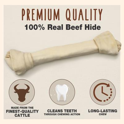 Show full view: Cadet Beef Hide 14 to 15-inch Knotted Bone Dog Chew slide 4 of 11