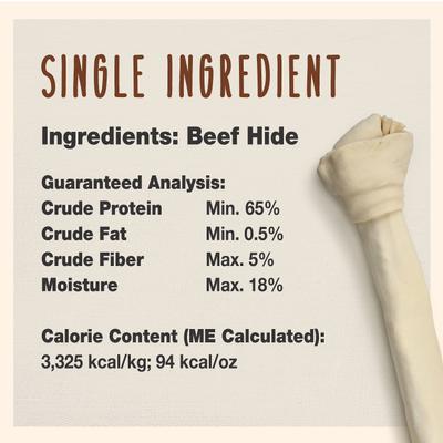 Show full view: Cadet Beef Hide 14 to 15-inch Knotted Bone Dog Chew slide 5 of 11