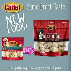 Cadet Premium Beef Hide Knotted Bone Beef Flavor Dog Chews, 4-5-in, 2-lb bag slide 2 of 8