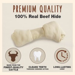Cadet Premium Beef Hide Knotted Bone Beef Flavor Dog Chews, 4 count slide 2 of 8