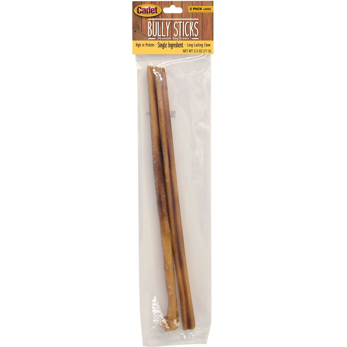 Cadet Bully Sticks Dog Chews, Large, 2 count