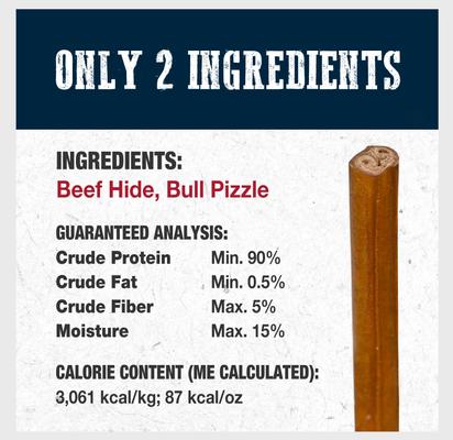 Show full view: Cadet Bully Hide Sticks Dog Chews, Large, 7 count slide 5 of 13