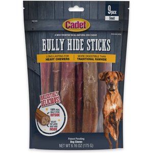 Cadet Bully Hide Sticks Dog Chews, Small, 9 count