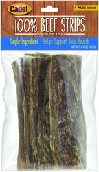 Cadet 100% Real Beef Strips Beef Flavor Dog Chews, 1.4-oz bag
