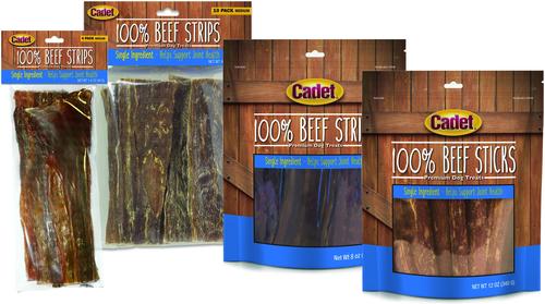 Show full view: Cadet 100% Real Beef Strips Beef Flavor Dog Chews, 1.4-oz bag slide 8 of 11