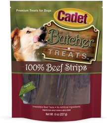 Cadet 100% Real Beef Strips Beef Flavor Dog Chews, 16-oz bundle