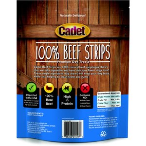 Cadet 100% Real Beef Strips Beef Flavor Dog Chews, 8-oz