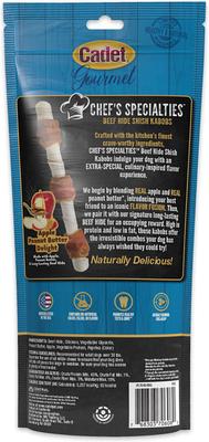 Show full view: Cadet Chef's Specialties Beef Hide Shish Kabobs Apple & Peanut Butter Flavor Dog Chews, Large, 3 count slide 5 of 6