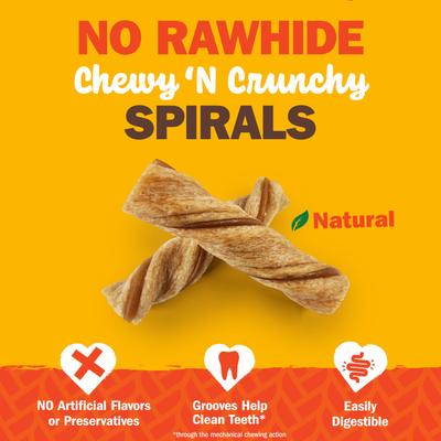 Show full view: Cadet Chewalicious Chewy 'N Crunchy Spirals Chicken Flavor Dog Chews, Small, 8 count slide 3 of 10