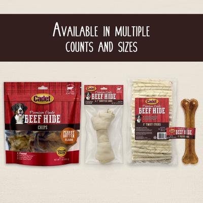 Cadet Double Stuffed Shin Bones Dog Chews, Bacon & Cheese, Large, 8.5-oz